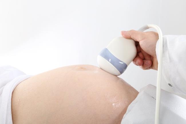 רופא מבצע בדיקת אולטרסאונד לשם בחינת לב העובר, בדיקה הנקראת גם אקו לב עובר