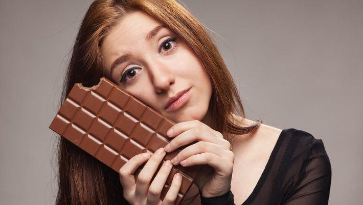 שוקולד. אוכל מנחם - בעיקר עבור נשים
